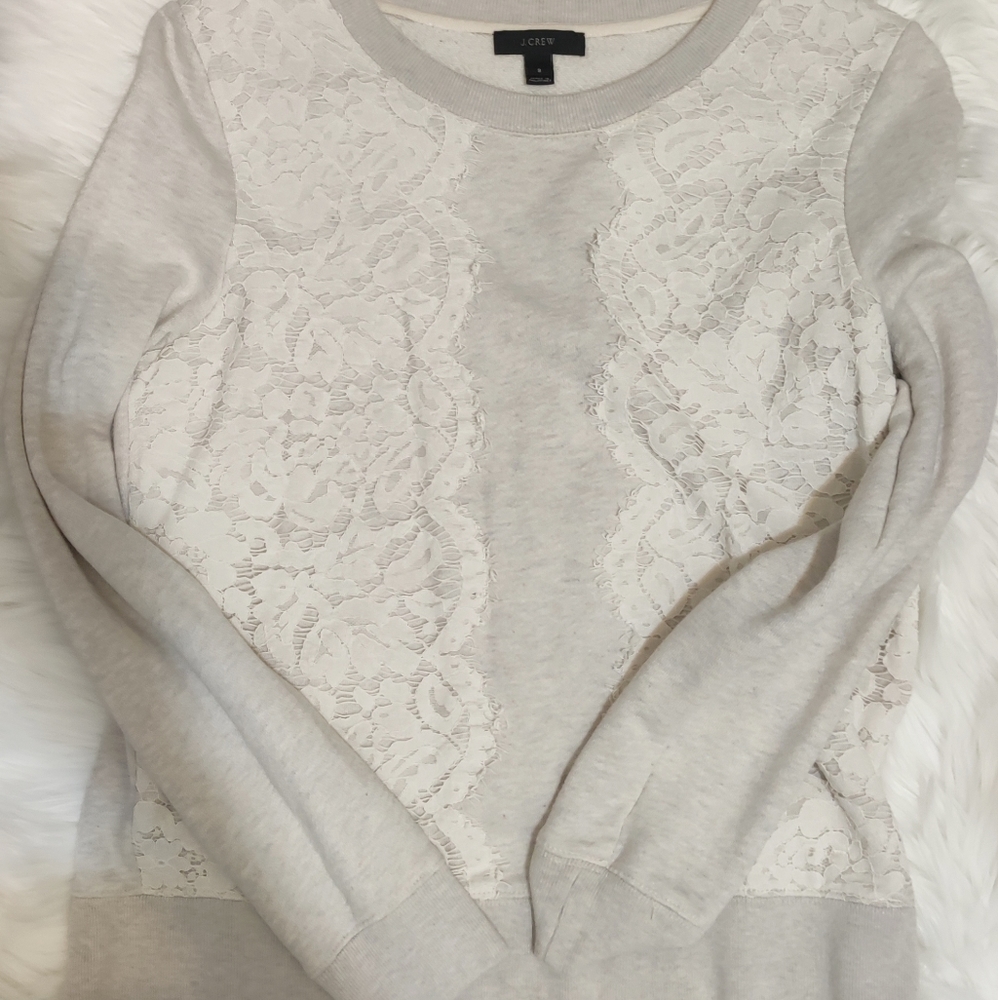 J. Crew Lace sweatshirt - Picture 5 of 6